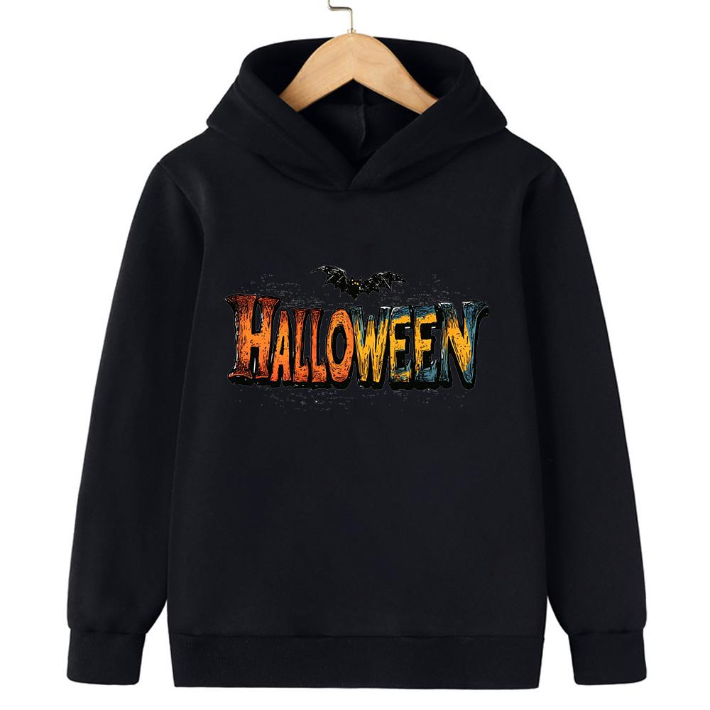 2025 Halloween Street Trend Children Hooded Sweatshirt Boy Girl Autumn and Winter Daily Outdoor Leisure Warm Fashion Sportswear