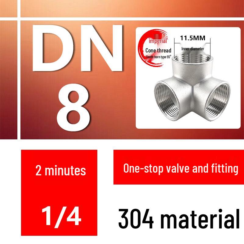 

Внутрішня різьба 304 Нержавіюча сталь 3D Трійник та Чотири/П ятиходовий з єднувач, Фітинги для водопровідних труб DN25