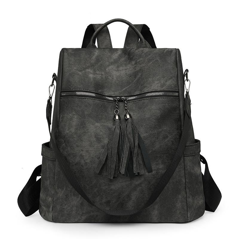 Quaste Damenrucksack mit großem Fassungsvermögen Multifunktionale Umhängetasche