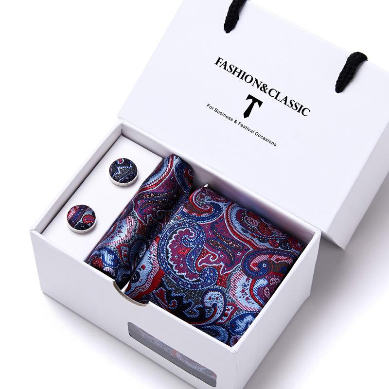 Men'S Tie Set Gift Box 5-Piece Set Group Tie Business Dress Wedding Tie