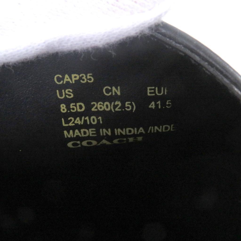 Nienaganne mokasyny COACH Plat forma Wzór kamuflażu czarna skóra męskie 8.5 CAP33 Używane