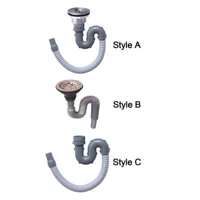 Kitchen Sink Drain Pipe Rustproof Sturdy Sewer Tube for Bathtub Toilet Salon