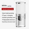 Small Portable Electric Tapered Burr Coffee Grinder USB Rechargeable Beans Grind Settings from Fine to Coarse For Office Home