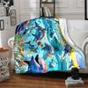 1Pc Ocean Life Adventure Blanket Soft And Comfortable Casual Warm Camping Travel Christmas Halloween Xmas Gift M928245