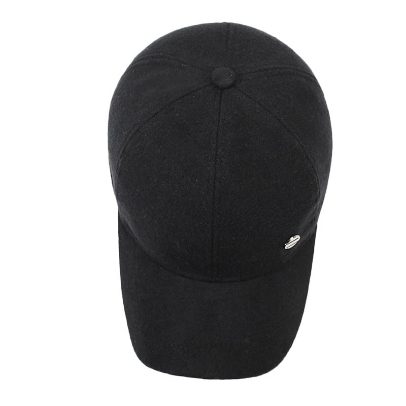 Middle-Aged Autumn Winter Hat Men's Velvet Thick Cap Outdoor Warm Cold-Proof Baseball Cap
