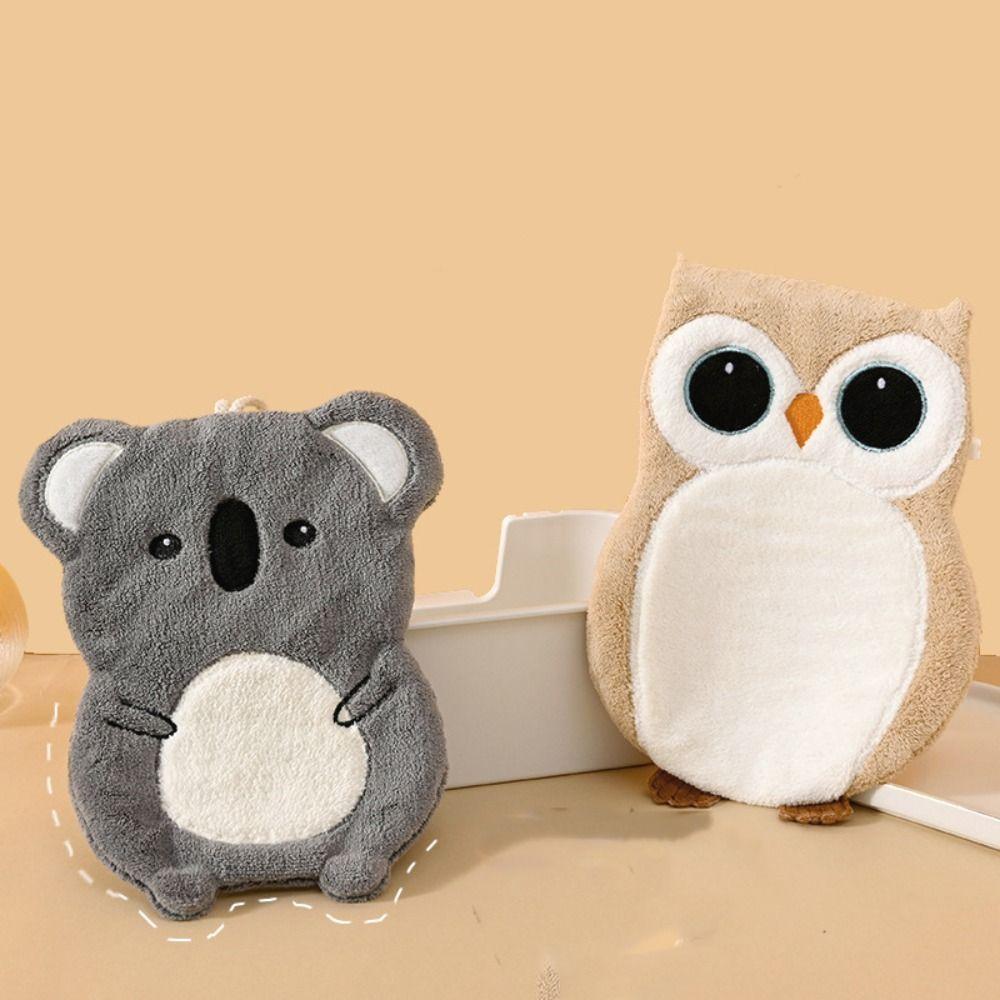Cartoon Animal Coral Velvet Towel Quick Drying Hand Towel High Quality Cleaning Cloth Rag
