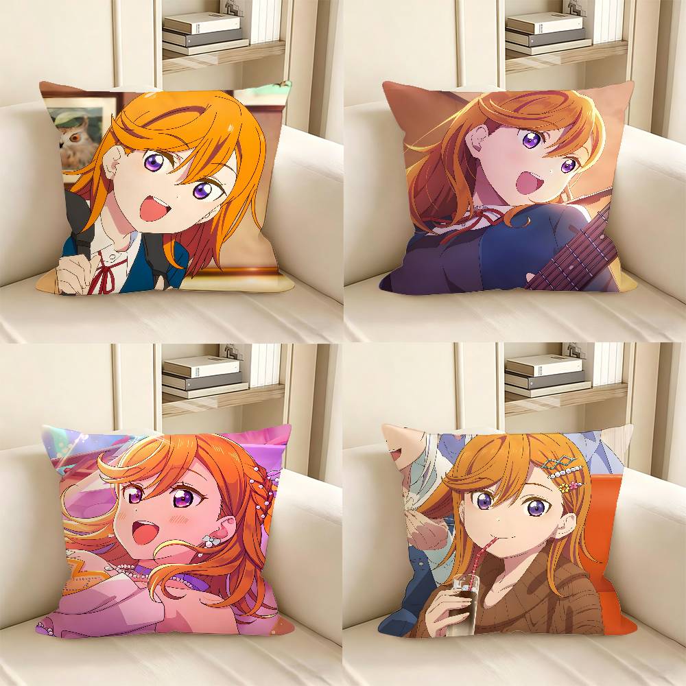 1pc Kanon Shibuya Anime Characters Pillow Case Fashion Square Pillowcase Bedroom Sofa Room Ins Decoration Leisure