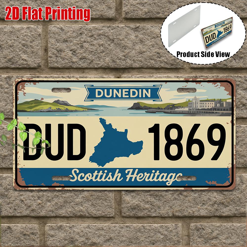 D Flat pc Vintage Aluminum Sign for Decorative Purposes Only Outdoor Plaque  Wall Decor  Welcome to The Dunedin Sign