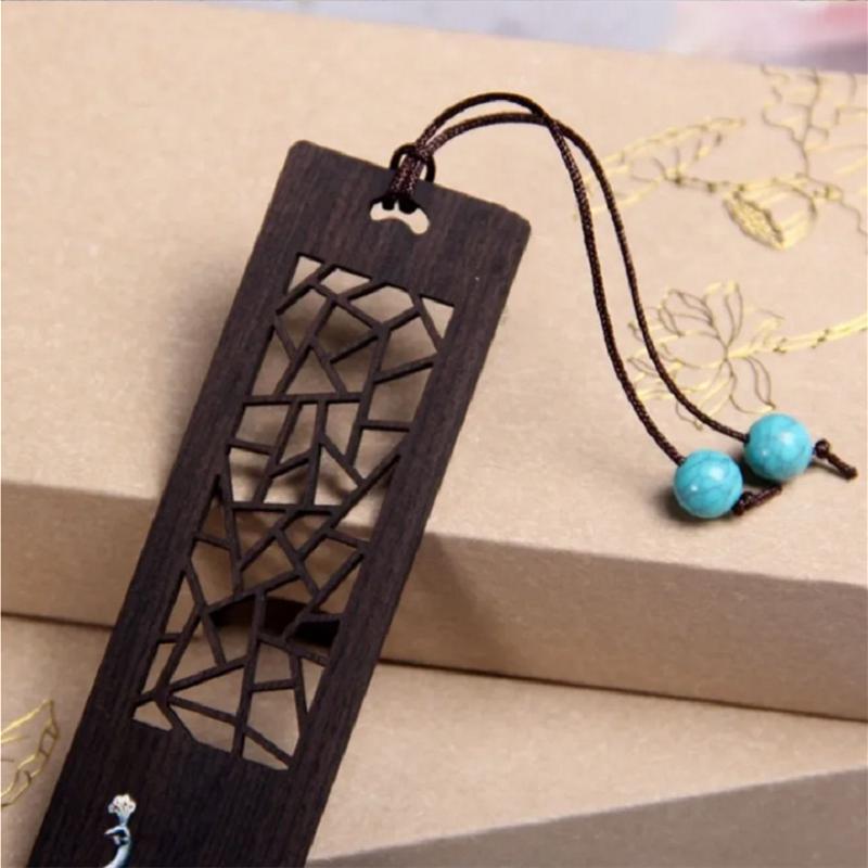 National Bookmark 14.5cm Black Bookmark Wooden Peacock Bookmark Black For School Student