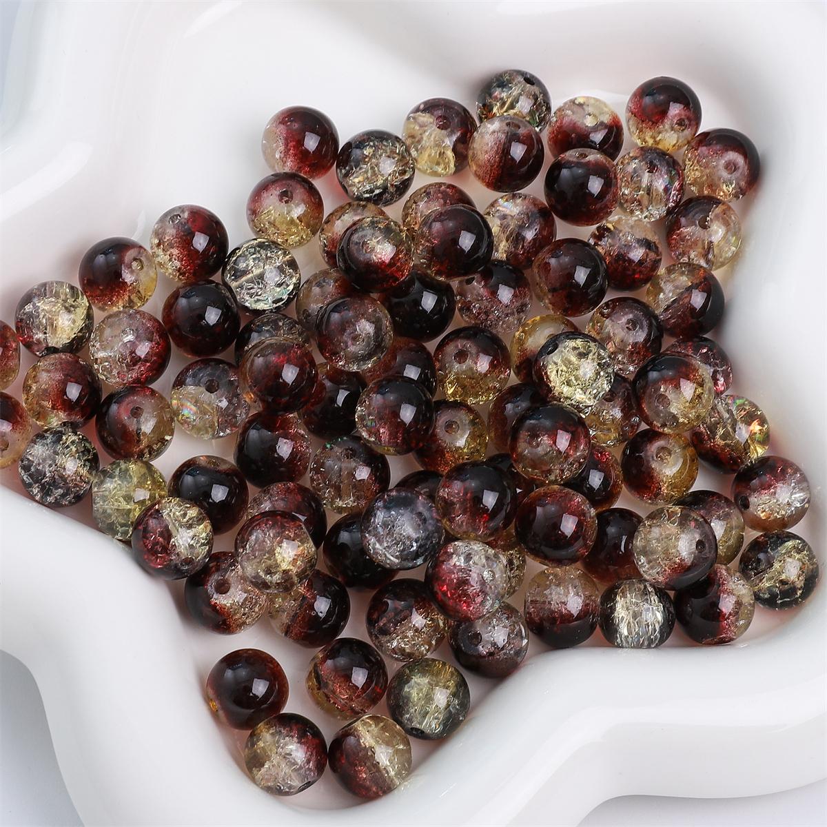 

8/10 мм 20-30 шт./пакет Стеклянные бусины DIY Браслет Ожерелье Серьги Ювелирные изделия Аксессуары 10mm 20pcs/bag