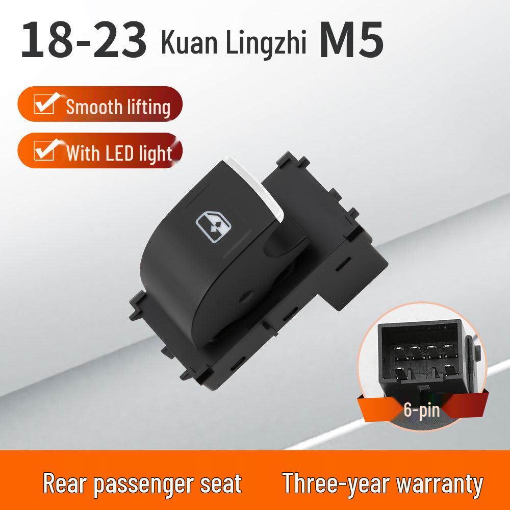 Dongfeng Lingzhi Window Lifter Switch: Compatible with M5, M6, M7, Fengxing CM7 Driver s Side Button Assembly. Needs Door Disassembly