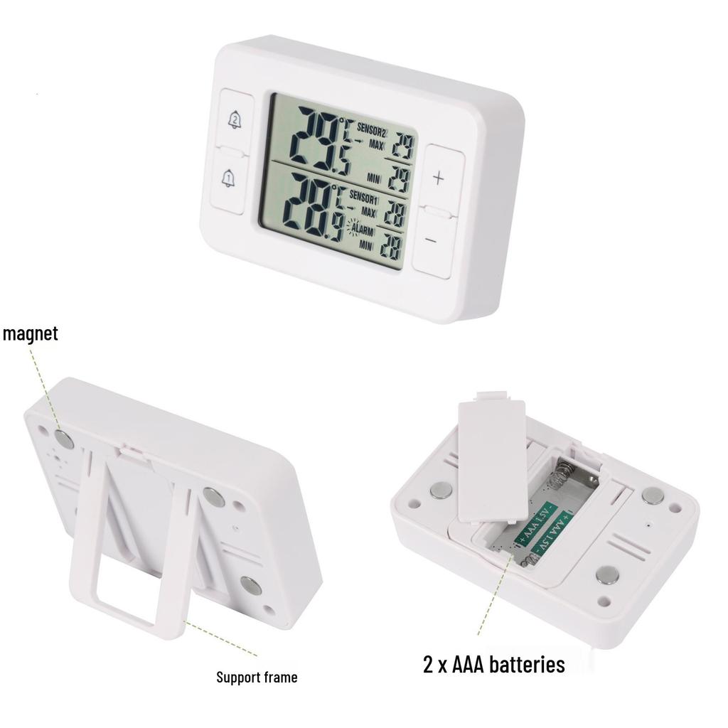Modern Wireless Indoor Outdoor Thermometer with Cold Storage Alarm