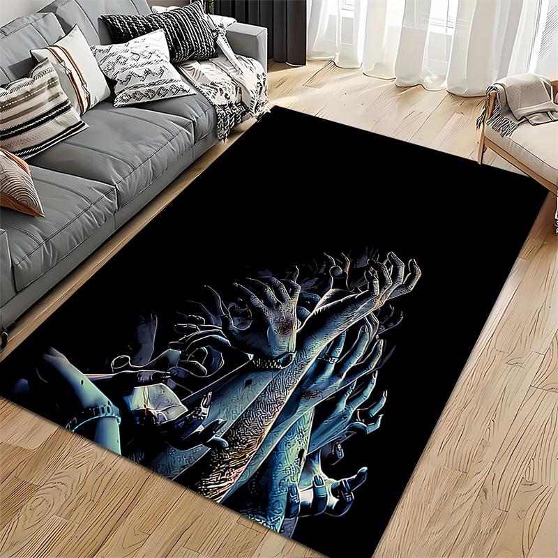 Creepy Hands Artwork Carpet Suitable As a Non-slip Mat for the Living Room or Bedroom Sofa