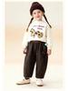 Tongbei 2025 Winter Girls' Double-Layer Fleece-Lined Casual Pants - Thick, Warm, Versatile Fashion.