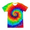 Dziecięca Koszulka Tęcza Tie-Dye Nadruk 3D Ubranka Dziecięce Koszulka z Krótkim Rękawem Letnia Koszulka Dziecięca Okrągły Dekolt Odzież Dziecięca