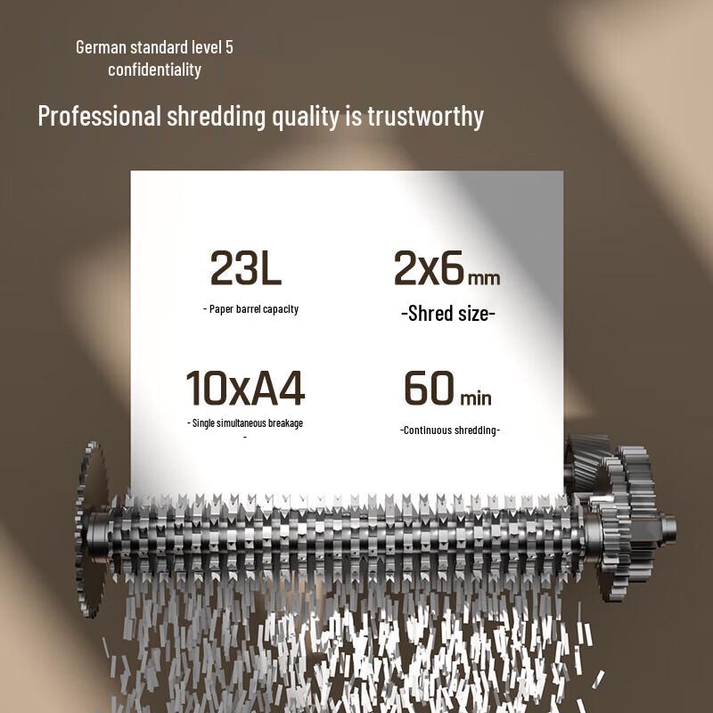 Deli GA752 P-5 High-Security Commercial Paper Shredder CN plug (adapter included)