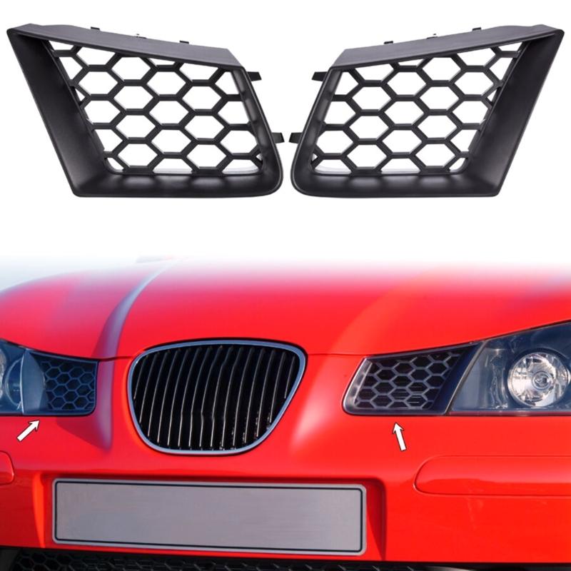 2pcs Honeycomb Front Upper Bumper-Hood Kidney Grille Radiator Grill -Grilles Suitable for  9182921 Lightweight