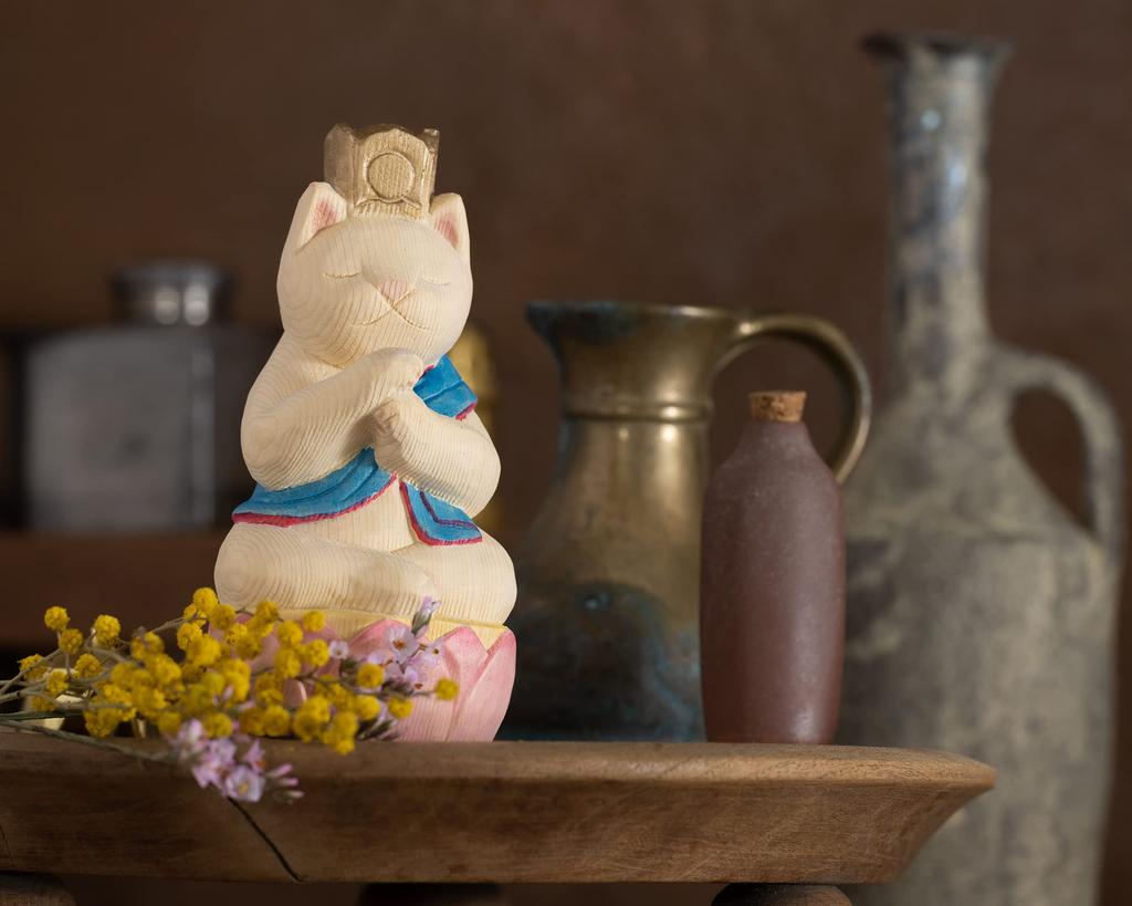 Katzen Buddha Dainichi Nyorai Hauptbild des Affen Buddha Geschäfts Sakai Prototyp Tierkreiszeichen Schutzgottheit Hauptbild Winke-Katze Maneki Katze Schmuck