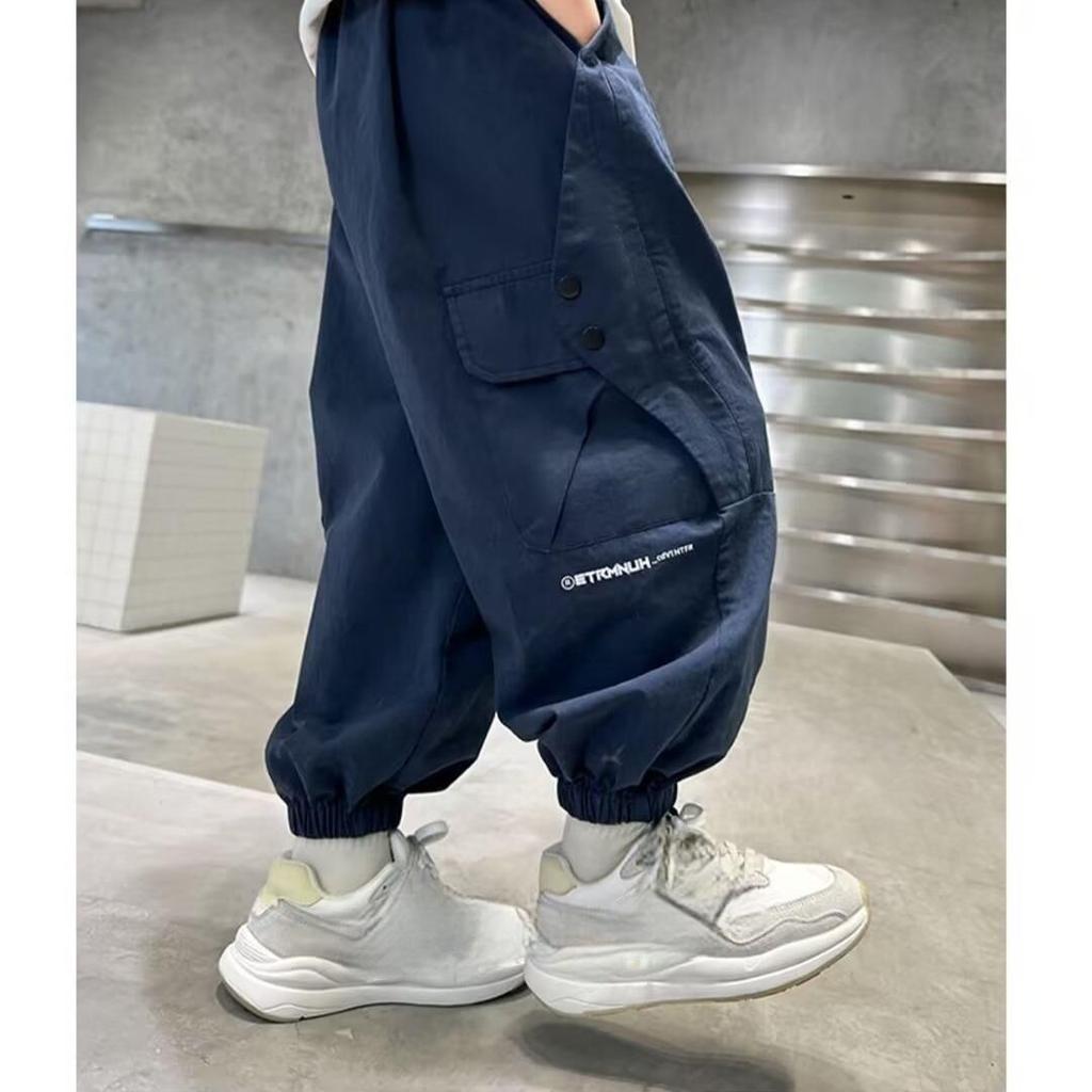 Kids Boys Pant Elastic Waist Casual Trousers Bottom for Kids with Pockets
