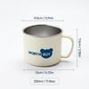 Kawaii 330ml 316 Stainless Steel Coffee Mug with Lid Anti-scald Cute Tea Cups for Kids Women Portable Drinkware Dishwasher Safe