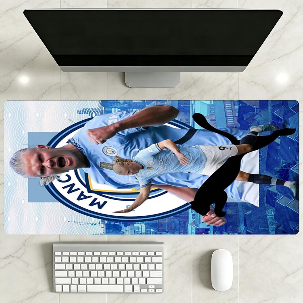 Haaland Large Mouse Pad Office Mouse Mats Study Desk Mat Non-Slip Rubber Bottom Computer Decor Item Office Use