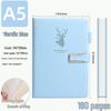 A5 Business Office Notebook with Thickened Pages and Simple Buckle, Ideal for Meetings, Record Keeping, Custom Logo Printable