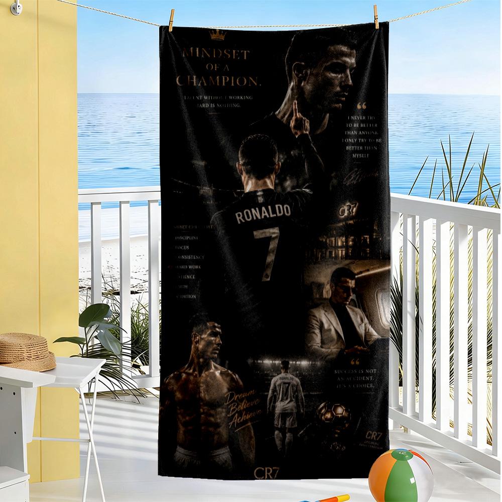 Ronaldo's Legacy Football Beach Towel Super Soft & Absorbent Comfortable Lightweight