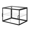 Bakery Display Case, 2-Tier Commercial Countertop Pastry Display Case, Clear Acrylic Bread Box for Kitchen, Party Cake Cabinet with Sliding Door for