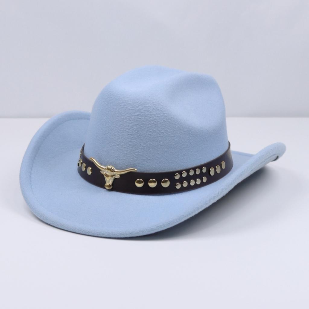 Women's European and American style sun protection hat, riding hat, wide-brimmed cowboy hat, suede cowboy hat