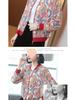 Women's Plus Size Floral Chiffon Cardigan - Long Sleeve, Round Neck, Summer Sunscreen Jacket