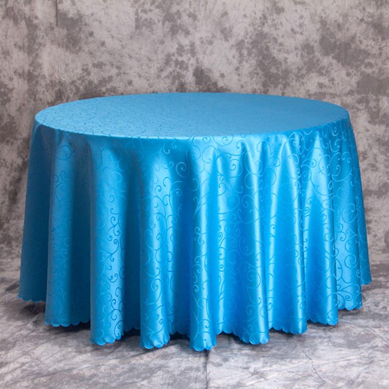 Thickened Circular Tablecloth for Hotel Restaurants Suitable for Parties European Jacquard Solid Color Durable Tablecloth Pad