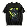 Shadow Warrior Mecha Druck Streetwear Lockere Passform Herren Langarm-T-Shirt Reines Baumwoll-T-Shirt