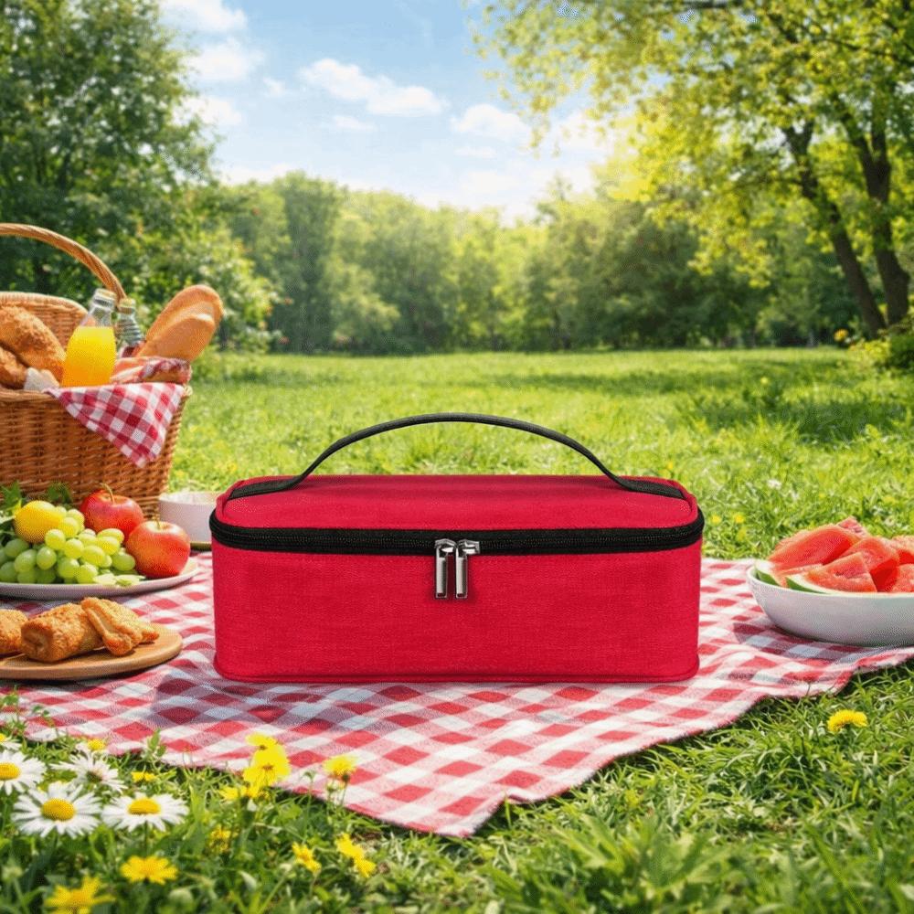 Large Capacity Portable Thermal Bag Oxford Cloth Insulated Cooler Bag Home Lunch Bag  Student Lunch