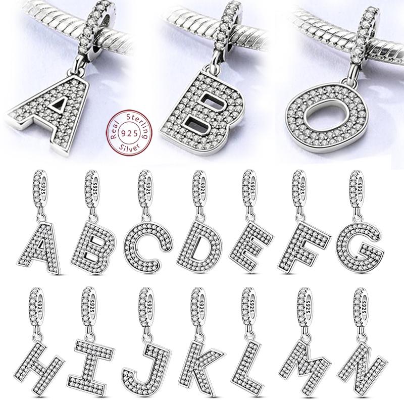 New Copper Beaded Pendant 26 Letters A-Z Diy Name Beads Suitable For Original Bracelet Jewelry Making