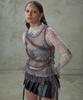 OOH-AHH Mesh Frill Vest (Dark Gray)