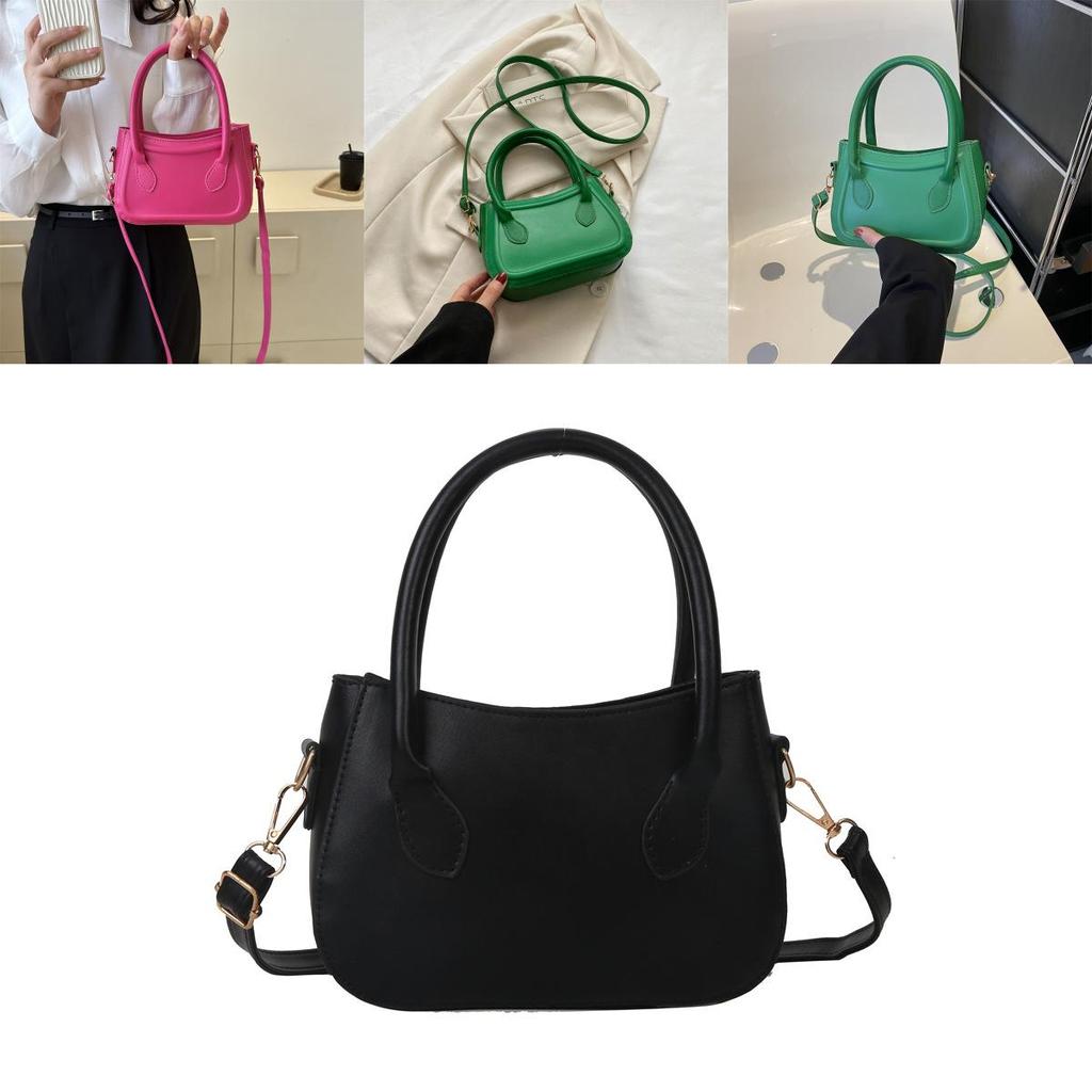 Trendy Minimalist Shoulder Bag 2023 Pure Color Texture Fashionable Fresh Street Style Pu Small Crossbody Bag