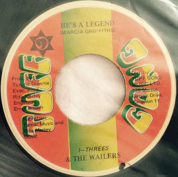 

7inch Record I THREES / THE WAILERS - He s A Legend / Instrumental NONE Tuff Gong Jamaica Reggae, Ska & Dub Used