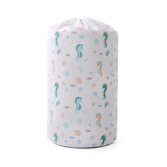 Storage Bag Easy To Clean Moisture-proof Lovely Durable Cylinder Drawstring Moving Quilt for Travel