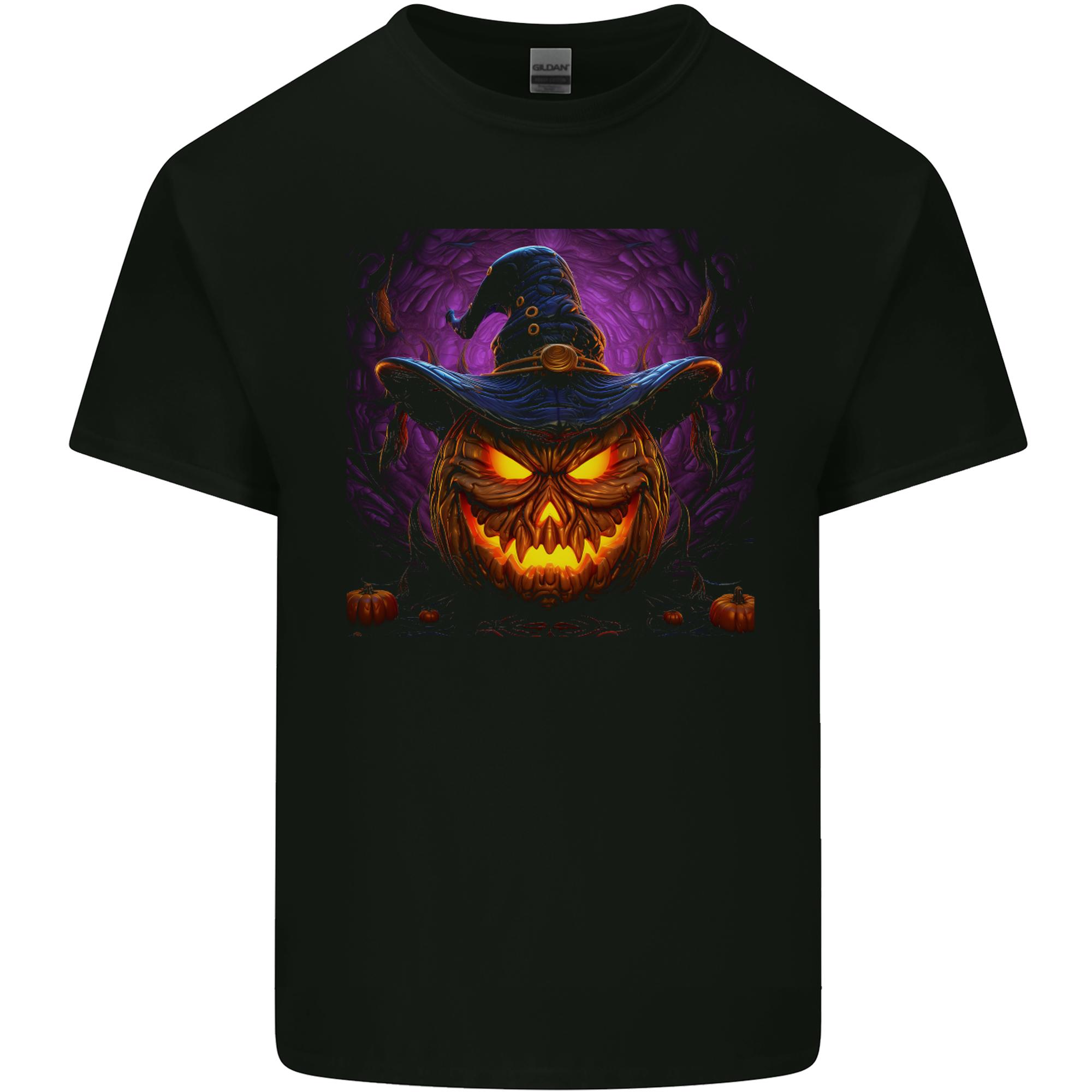 Evil Halloween Pumpkin Face 1 Unisexs Light Cotton TShirt S