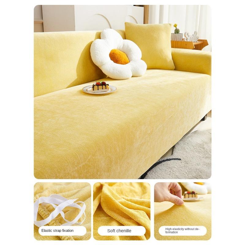 

Цельный универсальный чехол для дивана из синели, универсальный универсальный чехол, простая современная нескользящая диванная подушка в скандинавском стиле с полным покрытием 70*90cm