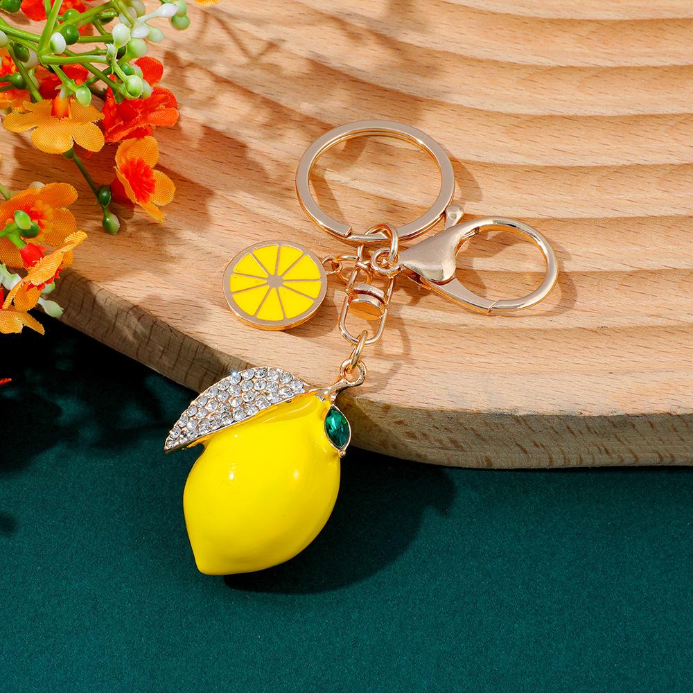 Llavero de Limón Creativo Forma de Fruta Decoración para Bolso Coche Colgante Pequeño Regalo