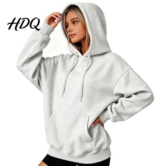 Activewear for Running And Travel Women Oversized Pullover Hoodie Cotton Blend Long Sleeve Sweatshirt Adjustable Sweatshirt with Pocket Drawstring