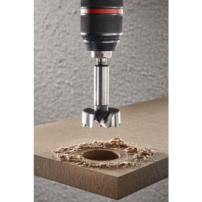 Fraise à bois d'encastrement - WOLFCRAFT - 3325000 - Ø40 mm - Longueur 90 mm - Tige ronde