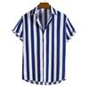 Camicia Casual da Uomo a Maniche Corte a Righe Primavera 2025