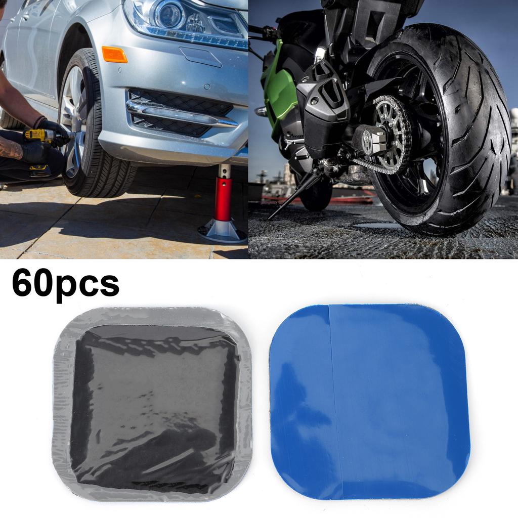 60pcs Box 55mm 2.2in Car Tire Repair Patch Rubber Tool Universal for Automobile Motorcycle