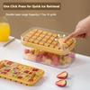 Ice Cube Tray | 32/64 Ice Cube Trays with Lids, Cube Mold Easy Release Square Trays with Removable Splash Proof Lid for Home