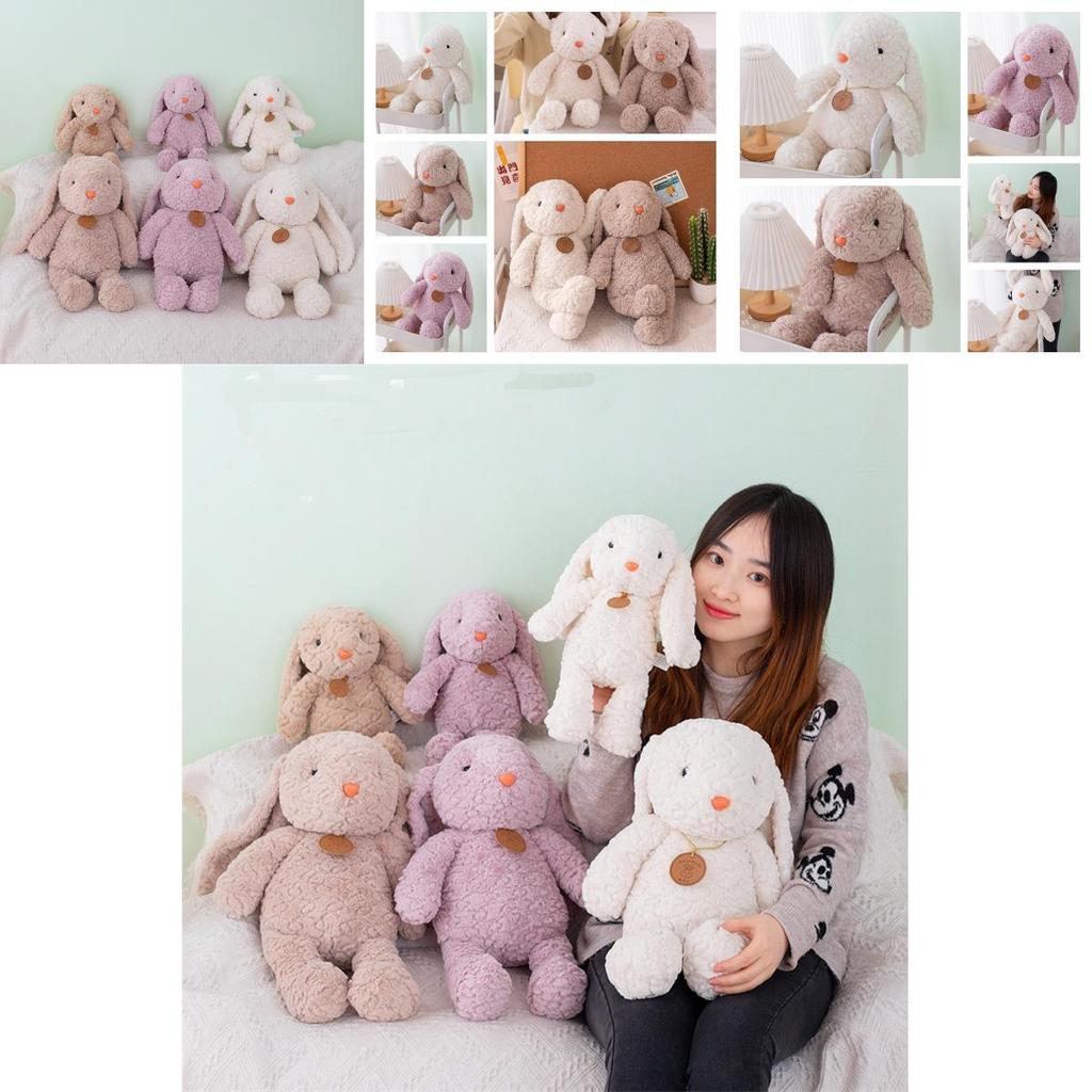 Adorable Long-haired Plush Bunny Toy For Kids 35cm And 50cm Sizes Available