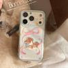 Bowknot Pony Apple Phone Case for iPhone 16 Pro Max: Clear, Cartoon Soft Cover for Besties