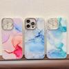 Electroplated Fine Perforated Marble Pattern Is Suitable for IPhone16promax Phone Cases and Apple 15 Protective Cases