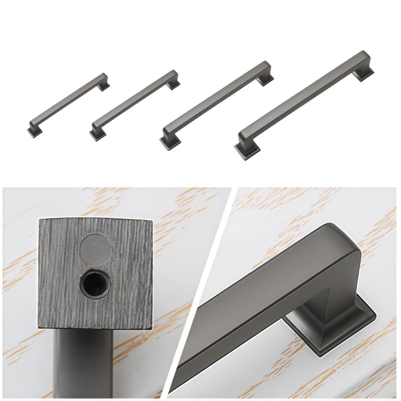 Strong Zinc Drawer Pulls with Heavy Duty Construction 6pcs for Longevity in Kitchens & Bedrooms High Use Zones